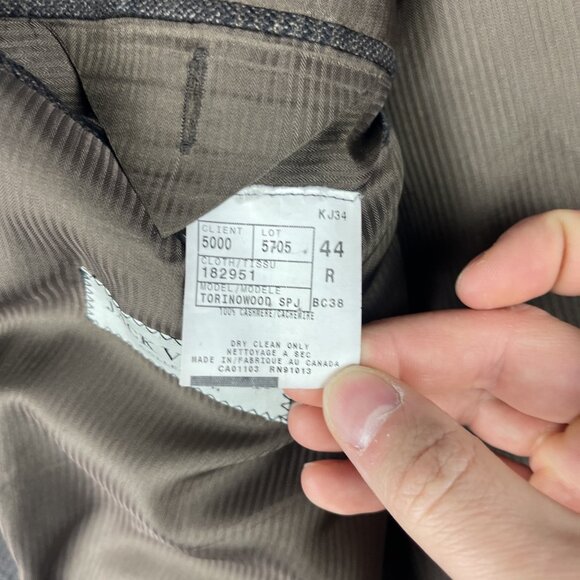 Jack Victor Loro Piana 100% Cashmere Blazer Sport Jacket Plaid 44R Read* - Picture 11 of 16